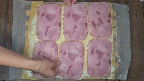 Preparing Ham And Cheese Rolls Stock Footage 220727720