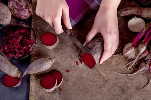 Preparing healthy dinner Foto stock