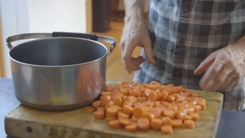 Preparing a healthy meal  - close up Stock Footage 81188063