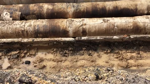 Preparing for the heating season. Replacement of pipes in the heating system. Stock Footage 136818456