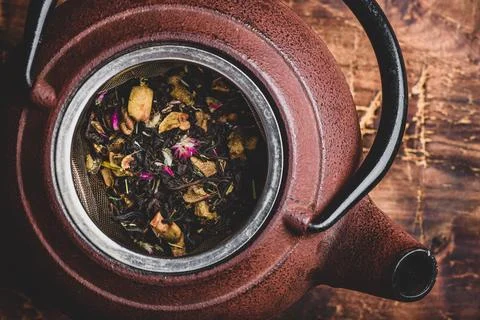 Preparing herbal tea Stock Photos