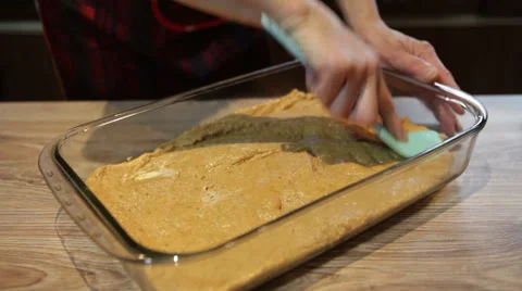 Preparing homemade chocolate cake Stock Footage 58214425