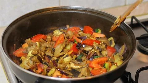 Preparing hot breakfast Stock Photos