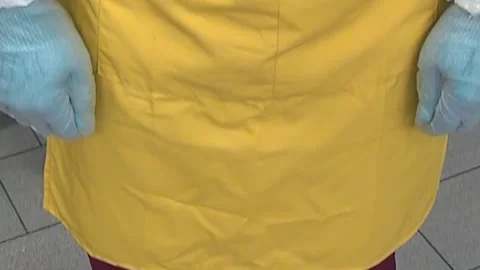 Preparing for Hygiene Practices at the Meat Processing Plant Video stock 320138543