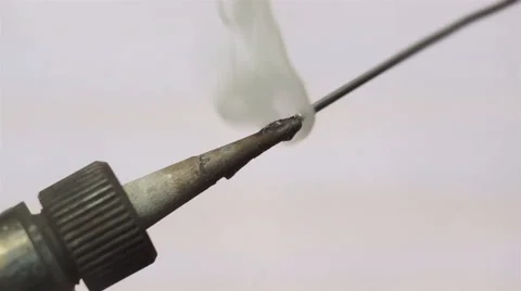 Preparing Industrial Soldering Iron Macro 스톡 동영상 44236397