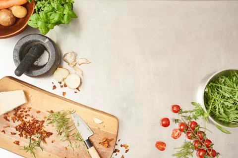 Preparing ingredients for cooking Stock Photos
