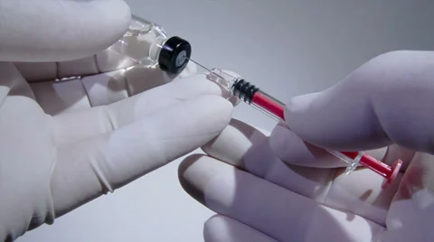 Preparing an Injection Video stock 34332565