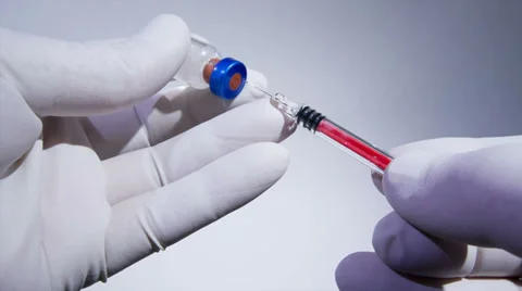 Preparing an Injection Video stock 34332575