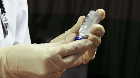 Preparing an Injection Stock Footage 48593042