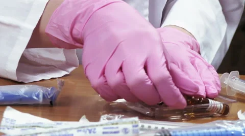 Preparing an Injection Stock Footage 50869674
