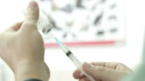 Preparing an injection Stock Footage 56523756