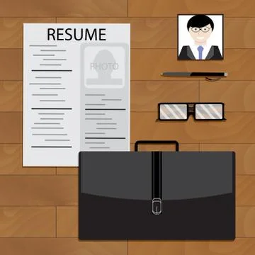 Preparing for interview concept Stock Illustration