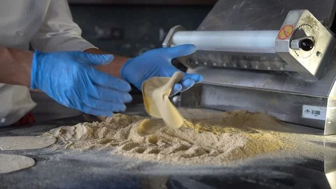 Preparing lahmacun in a restaurant Stock Footage 106480832