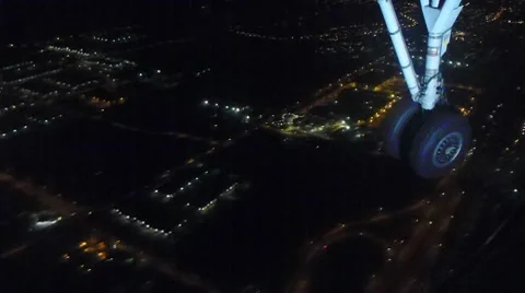 Preparing Landing Gear at Night Stock Footage 10714499
