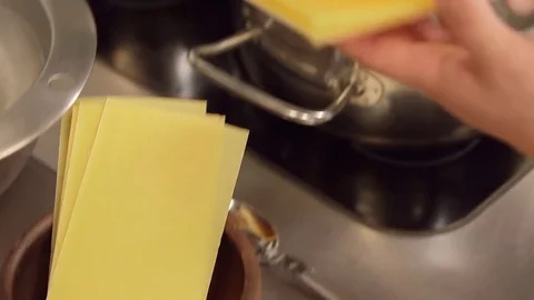 Preparing lasagna Stock Footage 77047661
