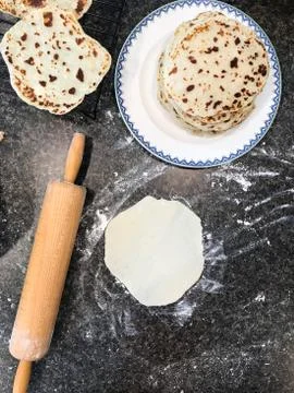 Preparing lefse for holidays Stock Photos