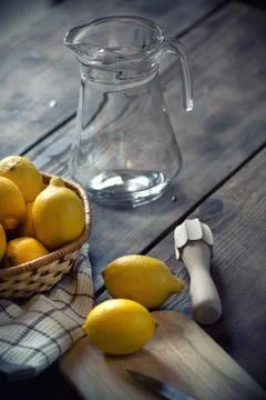 Preparing lemonade Stock Photos