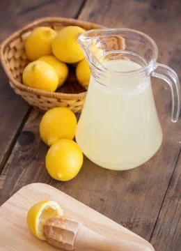 Preparing lemonade Stock Photos