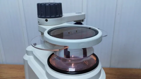 Preparing lens for glasses to edging Stock Footage 96219039