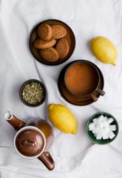 Preparing linden tea Stock Photos