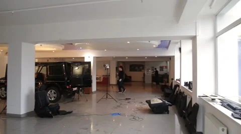 Preparing the machine for sound insulation Stock Footage 56024253