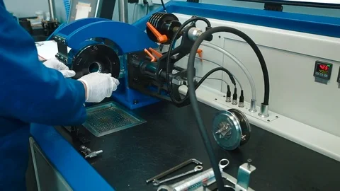 Preparing the machine for work. Car repair Stock Footage 85286286