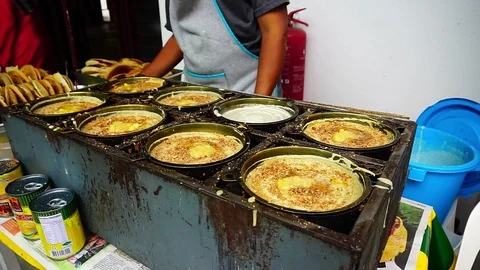 Preparing of Malaysia traditional dessert. Stock Footage