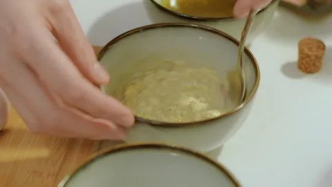 Preparing marinade for meat in the kitchen. Cooking food concept Stock Footage 256455124