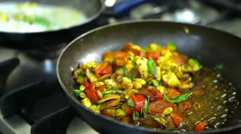 Preparing a meal Stock Footage 24667009