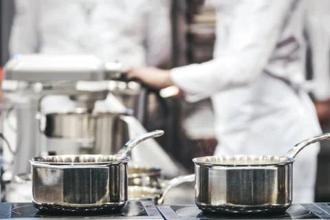 Preparing meal in restaurant Stock Photos