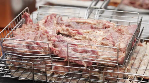 Preparing meat Vídeo Stock 34215029