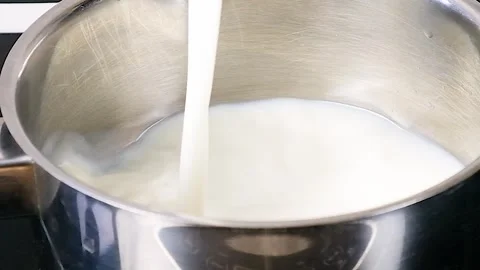 Preparing milk cream for the cake Stock Footage 256655657