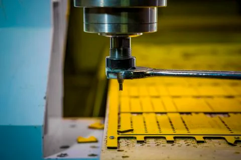 Preparing the milling machine for work. Stock Photos