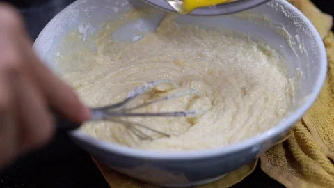 Preparing mixing batter for cake. Stock Footage 126567170