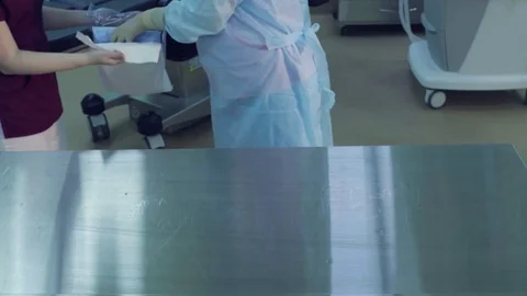 Preparing an operating room. Stock Footage 75565231