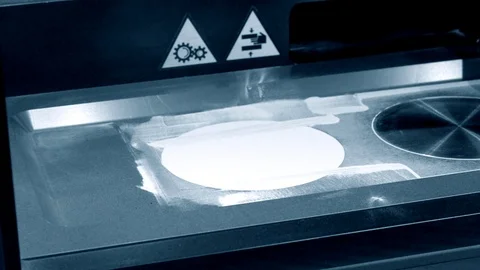 Preparing for operation of a laser sintering machine Stock Footage 120041759