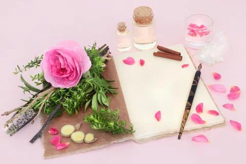 Preparing a Pagan Love Potion Stock Photos