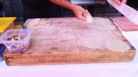 Preparing Panzerotti Stock Footage 79055342