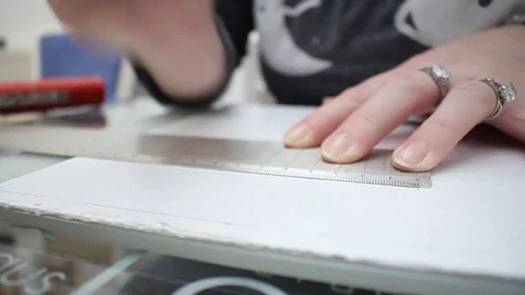 Preparing paper for decoupage Video stock 124659025