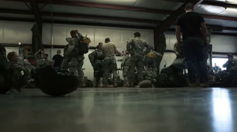 Preparing for Parachute Training Video stock 52699845