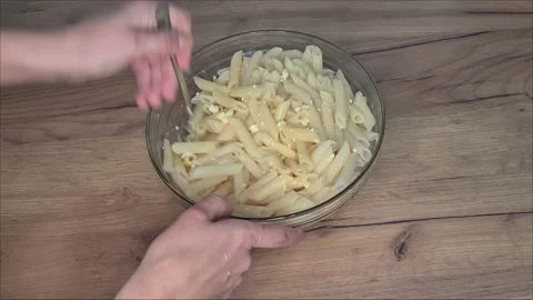 Preparing Pasta With Cheese Video stock 220727638