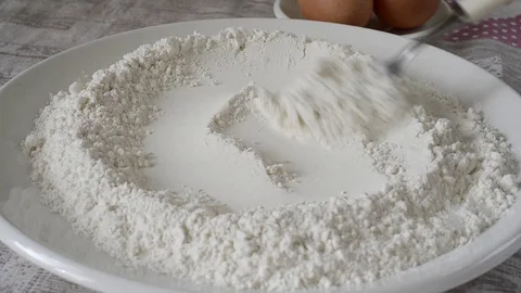 Preparing pasta with flour Stock Footage 72032047