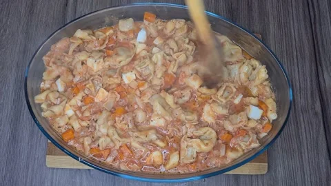 Preparing Pasta Stock Footage 170842736