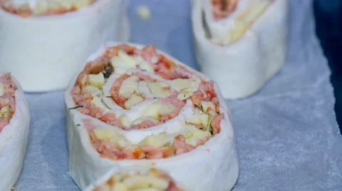 Preparing pastry in action Stock Footage 51224378