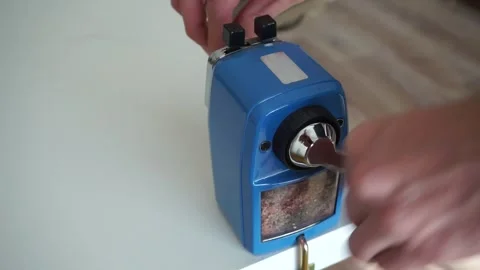 Preparing pencils for writing. Video stock 257499033