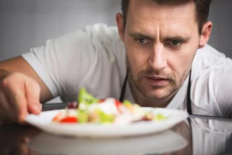 Preparing perfect salad Stock Photos