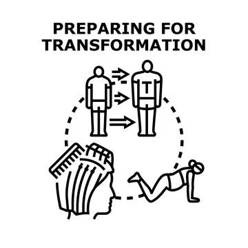 Preparing for personal transformation and self improvement concept Ilustración de archivo