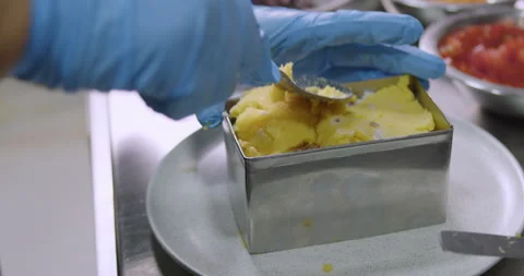 Preparing Peruvian Causa – Authentic Cooking stock video Stock Footage 290998850