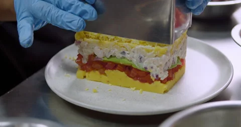 Preparing Peruvian Causa – Authentic Cooking stock video Stock Footage 290998910