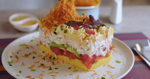 Preparing Peruvian Causa – Authentic Cooking Tutorial Stock Footage 290999051